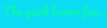 Image with Font Color 07F7AD and Background Color 0BDEF2